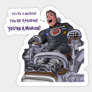 Captain Amazing Thinks You're A Moron Sticker